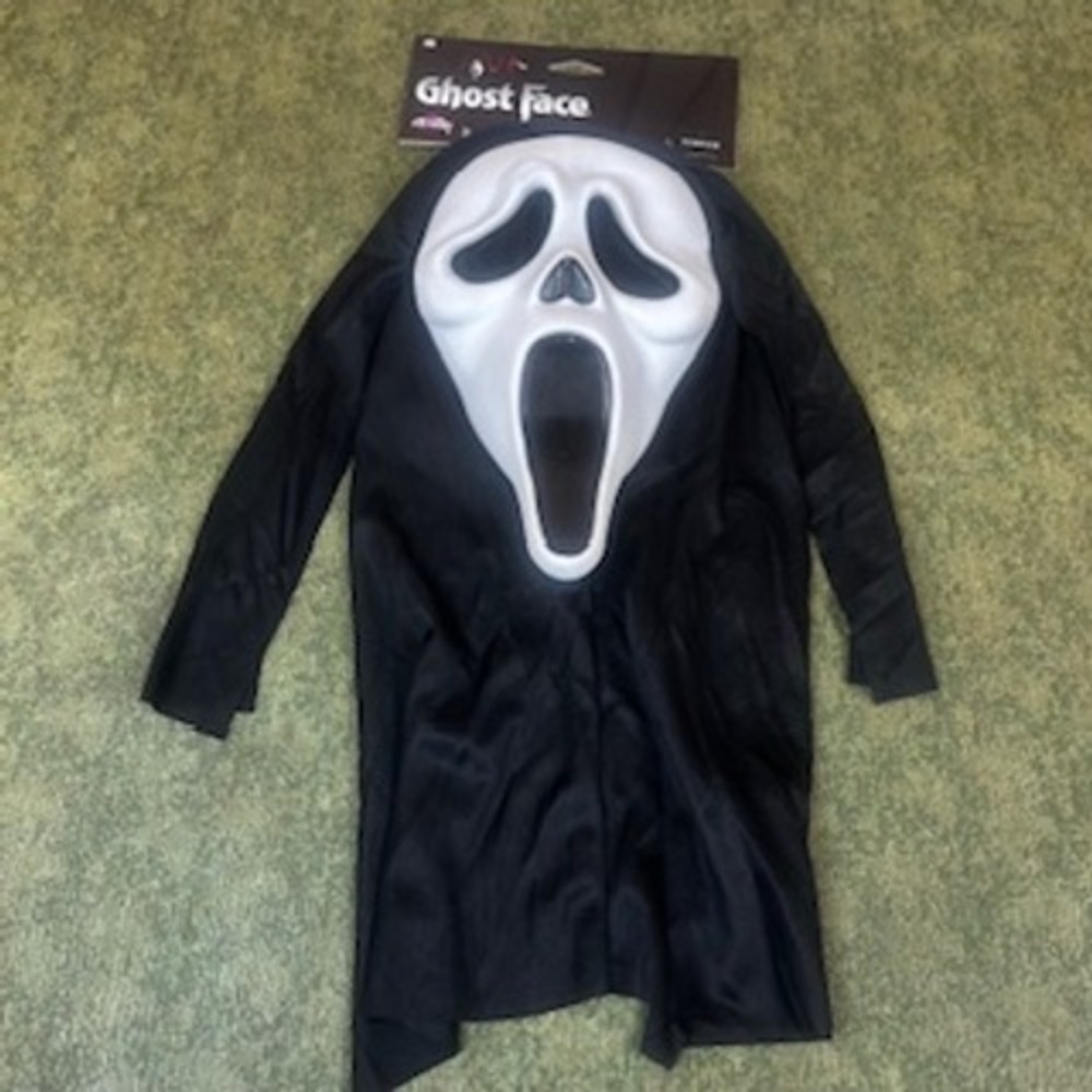 Ghost Face Scream Movie Mask Hooded Robe Costume Halloween